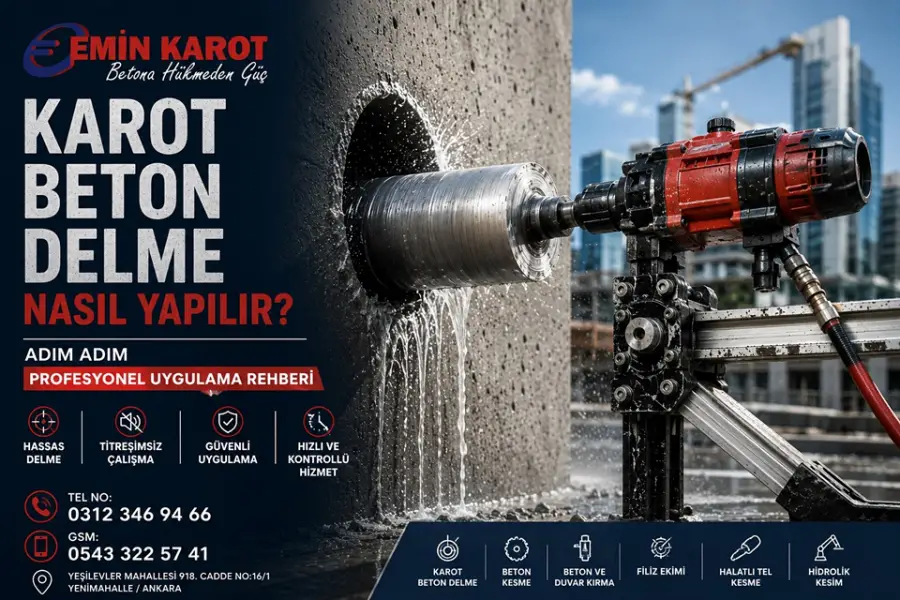 Karot Beton Delme Nasıl Yapılır? | Adım Adım Profesyonel Uygulama Rehberi
