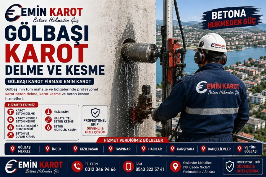 Gölbaşı Karot Delme ve Kesme | Gölbaşı Karot Firması Emin Karot