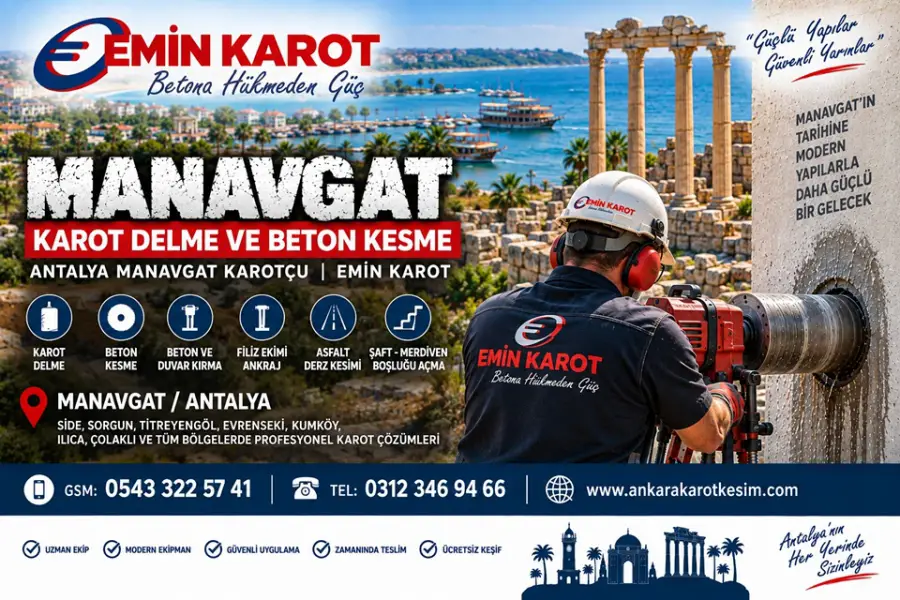 Manavgat Karot Delme ve Beton Kesme | Antalya Manavgat Karotçu Emin Karot