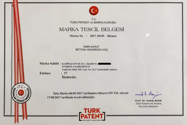 Marka Tescil Belgemiz